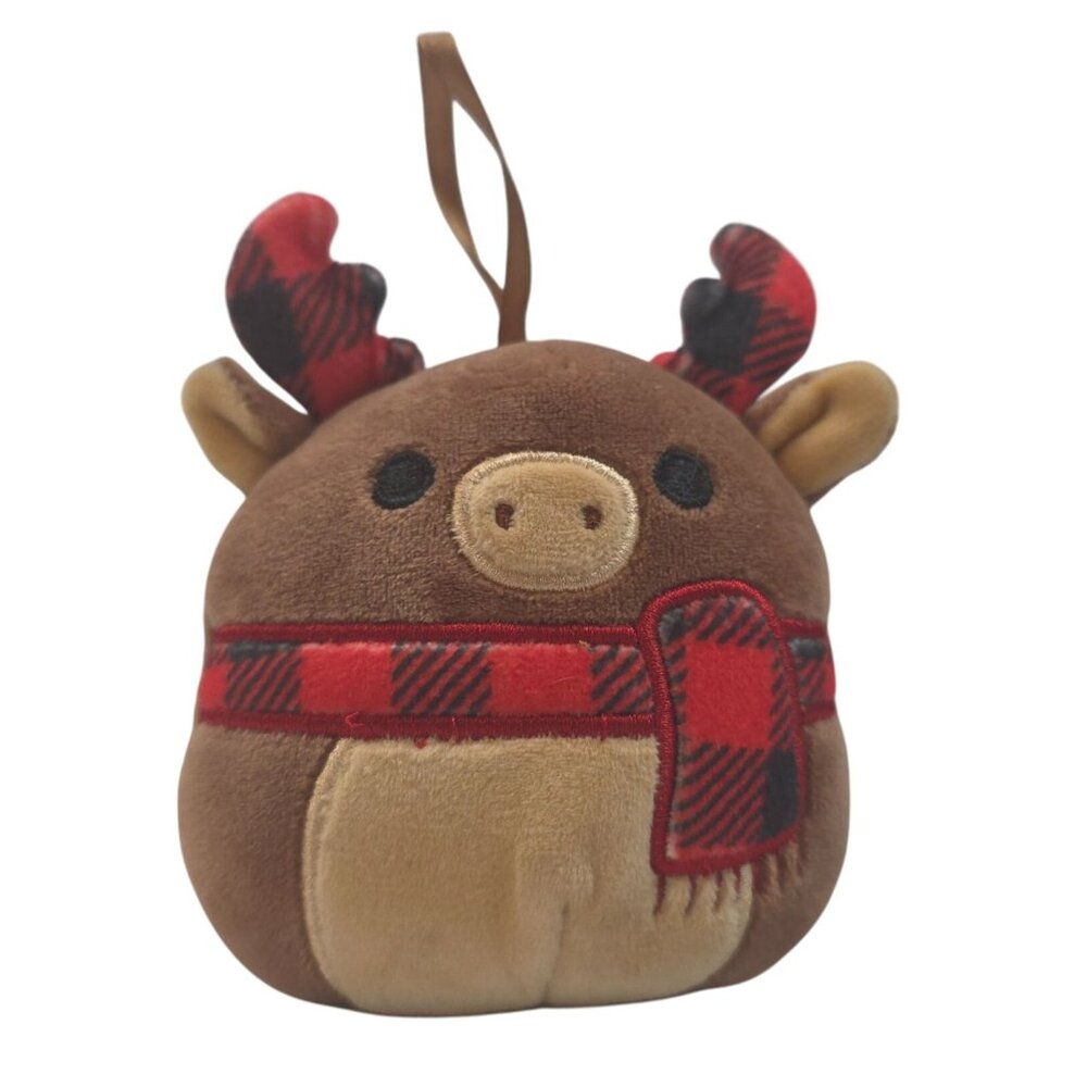 Squishmallows Alfred the Moose Christmas Squad Plush Stuffed Animal Ornament 3"